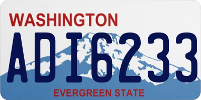 WA license plate ADI6233