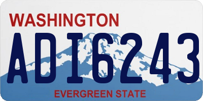 WA license plate ADI6243