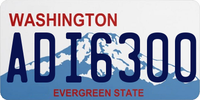 WA license plate ADI6300