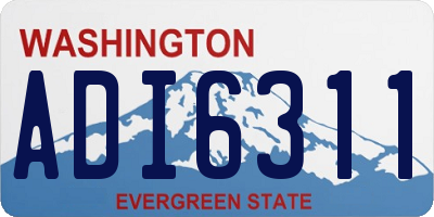 WA license plate ADI6311