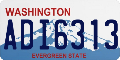 WA license plate ADI6313