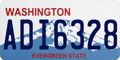 WA license plate ADI6328