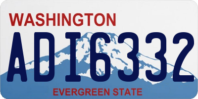 WA license plate ADI6332