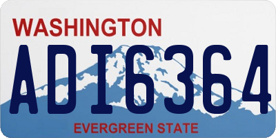 WA license plate ADI6364