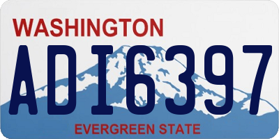 WA license plate ADI6397