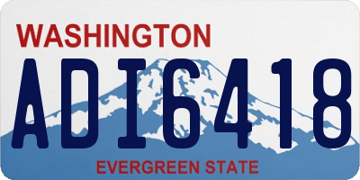 WA license plate ADI6418