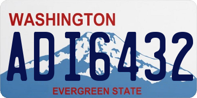 WA license plate ADI6432
