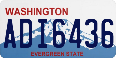 WA license plate ADI6436