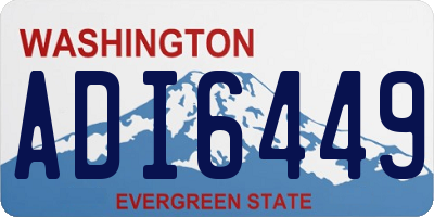 WA license plate ADI6449