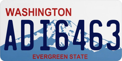 WA license plate ADI6463