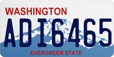 WA license plate ADI6465