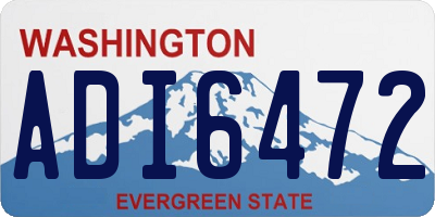 WA license plate ADI6472