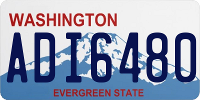 WA license plate ADI6480
