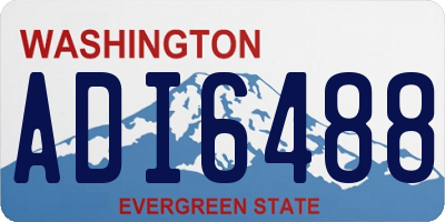 WA license plate ADI6488