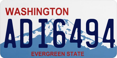 WA license plate ADI6494