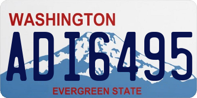 WA license plate ADI6495