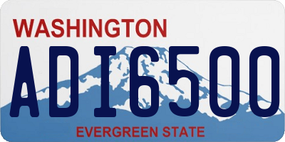 WA license plate ADI6500