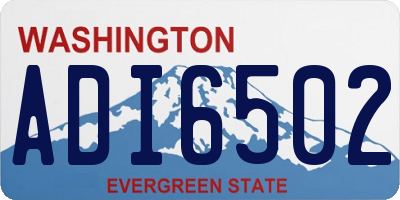 WA license plate ADI6502