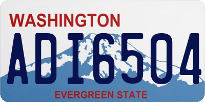 WA license plate ADI6504