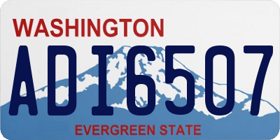 WA license plate ADI6507