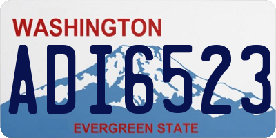 WA license plate ADI6523