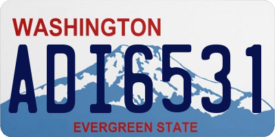 WA license plate ADI6531