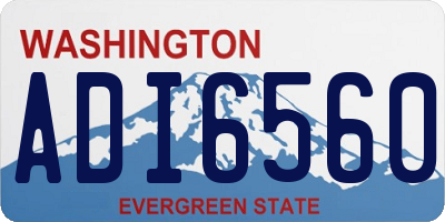 WA license plate ADI6560