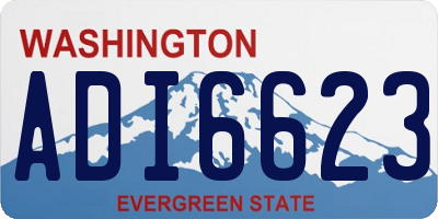 WA license plate ADI6623