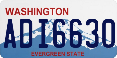 WA license plate ADI6630