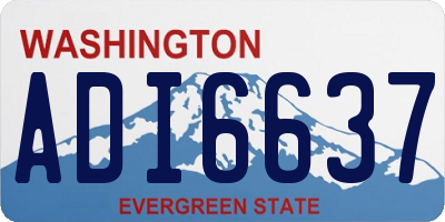 WA license plate ADI6637