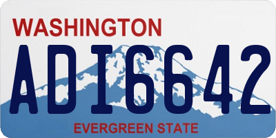 WA license plate ADI6642