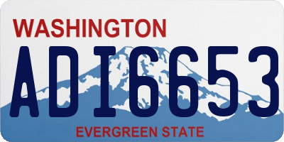 WA license plate ADI6653
