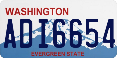 WA license plate ADI6654