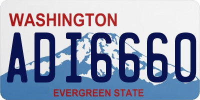 WA license plate ADI6660
