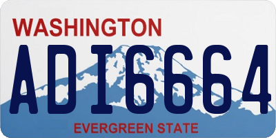 WA license plate ADI6664