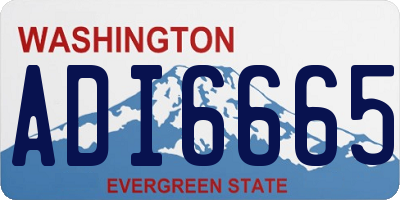 WA license plate ADI6665