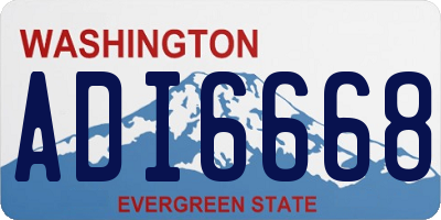 WA license plate ADI6668