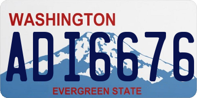WA license plate ADI6676