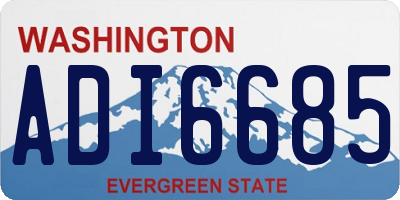 WA license plate ADI6685