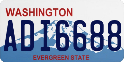 WA license plate ADI6688