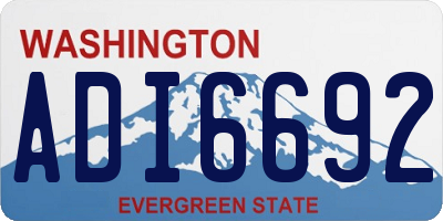 WA license plate ADI6692