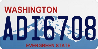 WA license plate ADI6708