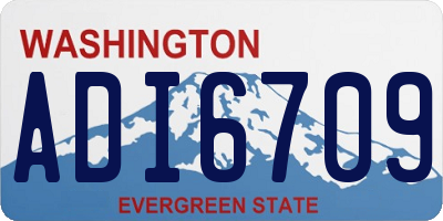 WA license plate ADI6709