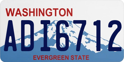 WA license plate ADI6712