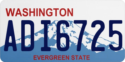 WA license plate ADI6725