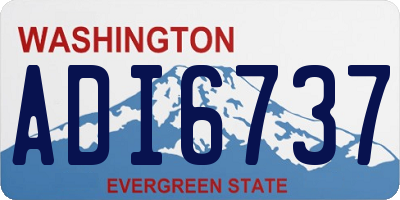 WA license plate ADI6737