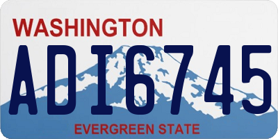 WA license plate ADI6745