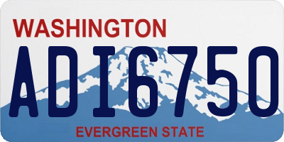 WA license plate ADI6750