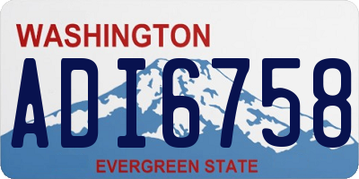 WA license plate ADI6758