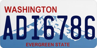 WA license plate ADI6786